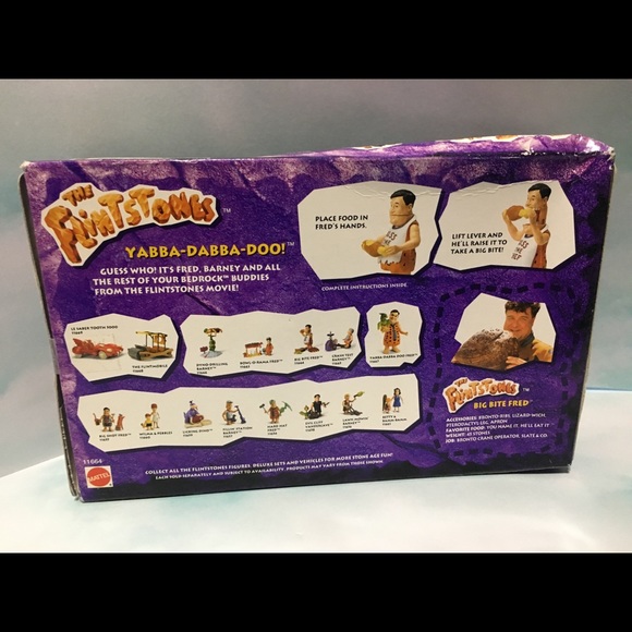 THE FLINTSTONES NWT BIG BITE FRED w/Sealed Box - Picture 6 of 11